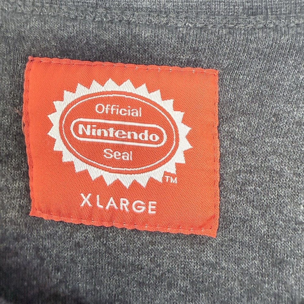 Nintendo NY New York Racetrack Logo Gray Crewneck Sweatshirt Pullover Men XL - Picture 4 of 9